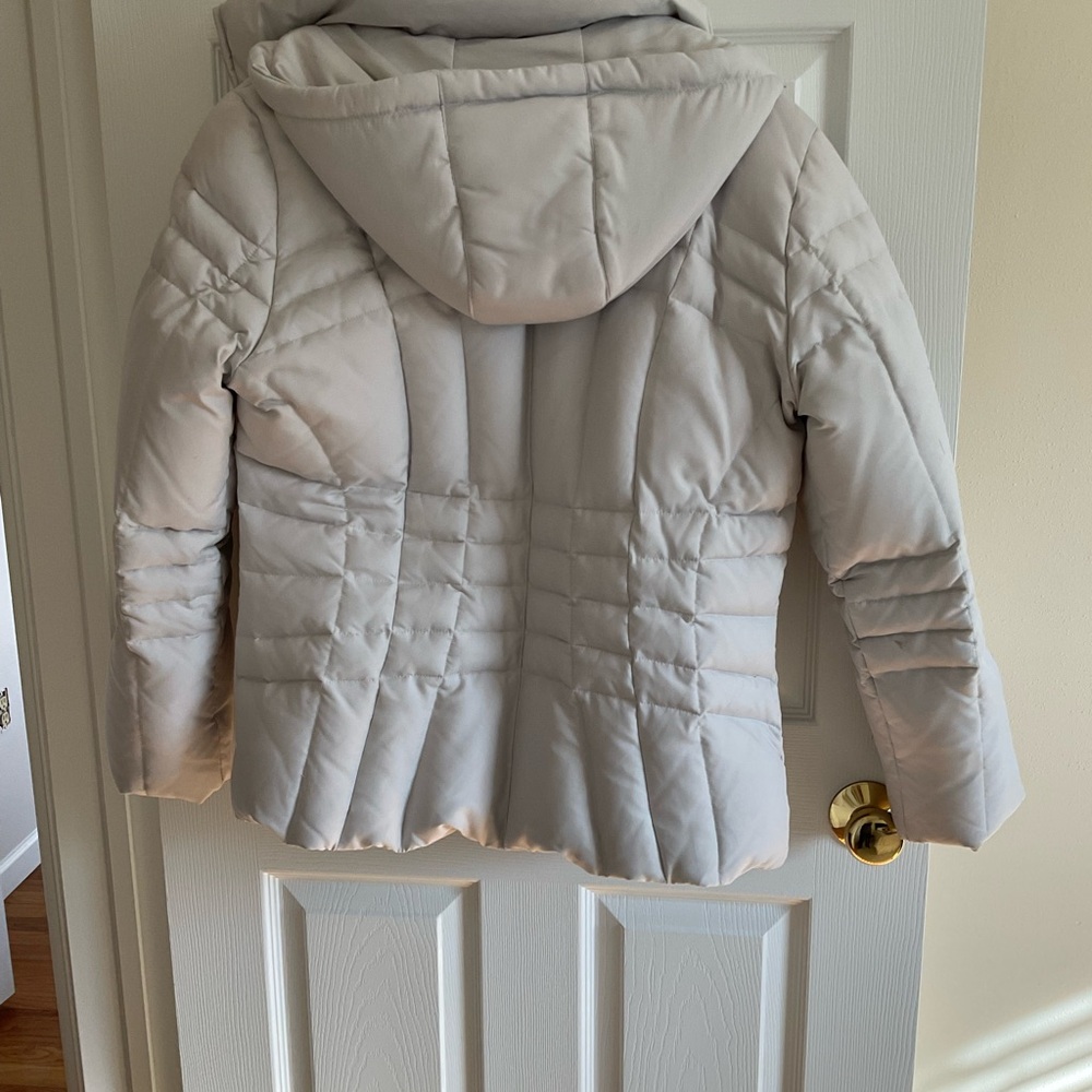 NWOT-Calvin Klein Gray Quilted Puffer Jacket High Collar - Picture 3 of 12